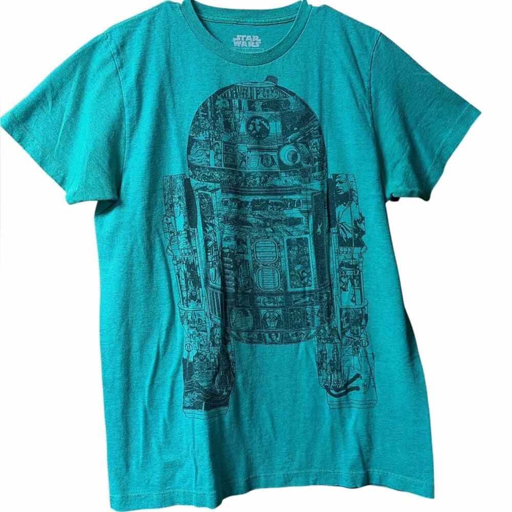 Star Wars Teal R2-D2 T-Shirt size Medium